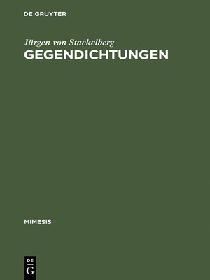 cover image of Gegendichtungen